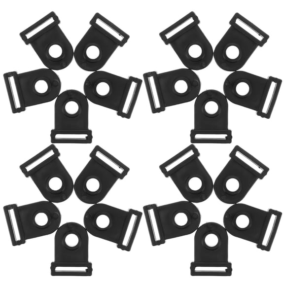 SEWCHICS 300Pcs Black Guyline Rope Tensioner Camping Accessories with Universal Compatibility and Sturdy Construction