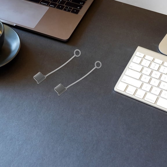 SEWCHICS 30Pcs USB Port Dust Covers Black Silicone Caps for Female USB Interfaces