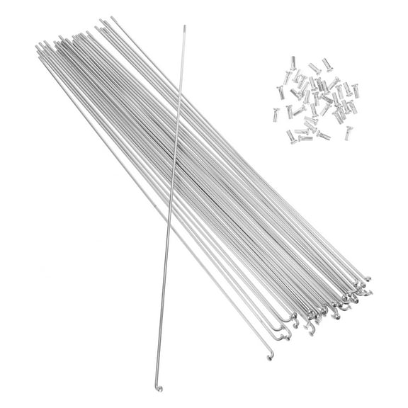 SEWCHICS 36Set High Strength Steel Silver Bicycle Spokes for Mountain and Road Bike Wheel Accessories