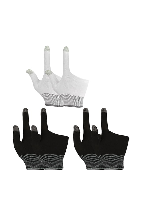 3 Pairs Lightweight Gaming Finger Sleeves Compatible with Touchscreen Mobile Devices for Enhanced Control