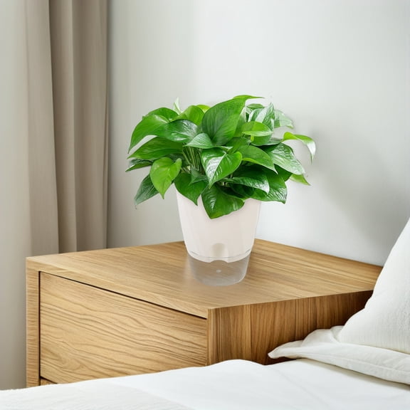 SEWCHICS Set of 3 Automatic Hydroponic Plastic Plant Pots for Indoor Gardening with Level Monitoring System