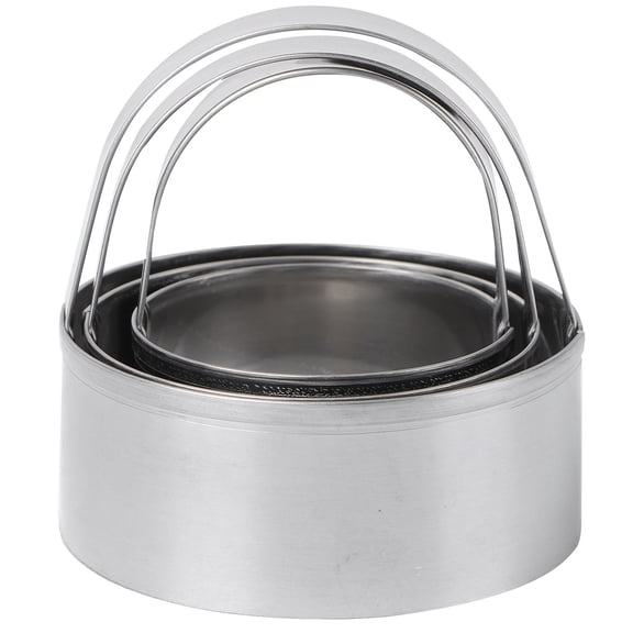 SEWCHICS Set of 3 Stainless Steel Biscuit Cutters Dishwasher Safe for Baking Cookies, Pastries, and More