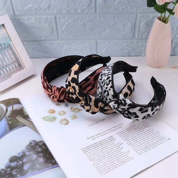 SEWCHICS 3-Pack Wide Cross Knot Hair Bands in Assorted Colors, Premium Fabric Headbands for Women and Girls Fashion Accessories