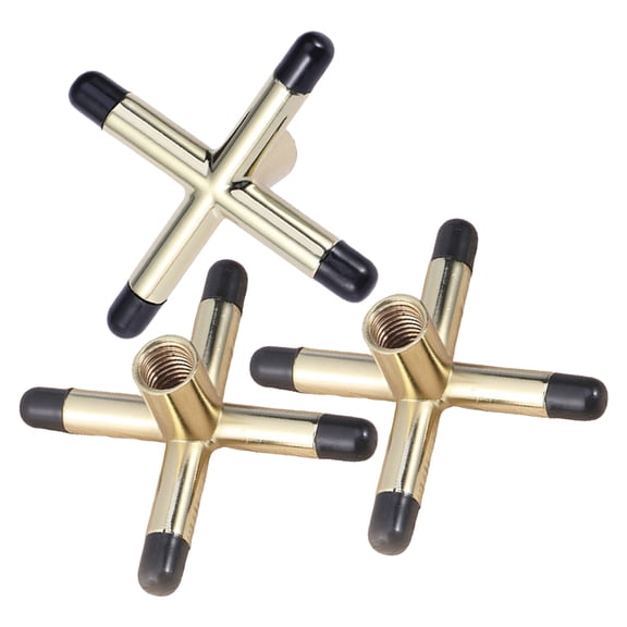SEWCHICS 3-Piece Golden Cue Stick Bridge Set Cross-Shaped Non- Tool for Billiards and Snooker Tables