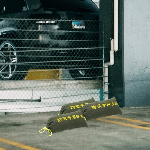 SEWCHICS 3-Pack Olive Green Flood Control Sandbags with Drawstring for Home, Yard, Garden, and Emergency Preparedness