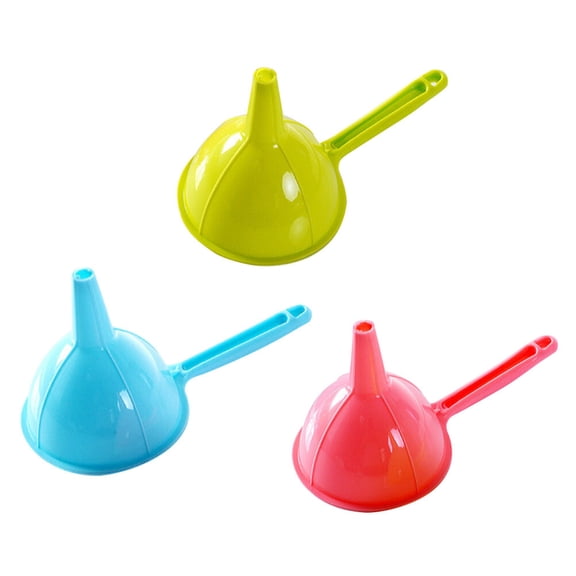 SEWCHICS 3Pcs Plastic Funnel Assorted Color for Gardening Cooking Users