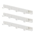 thumbnail image 1 of SEWCHICS 3Pcs Sliding Coat Hook White Abs Space Saving Retractable Smooth For Closet, 1 of 7