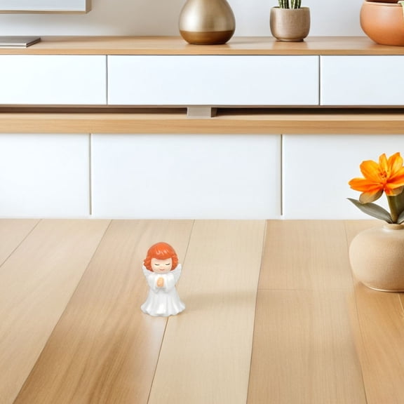 SEWCHICS 3Pcs Praying Angel Figurine White Garden Decoration for Christmas Party