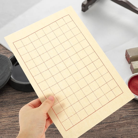 SEWCHICS Smooth Beige Xuan Paper for Calligraphy Practice and Writing with Ink Brush
