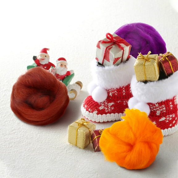 SEWCHICS 40Pcs Felting Beginners Kit Assorted Color for DIY Projects and Dolls in Craft Making