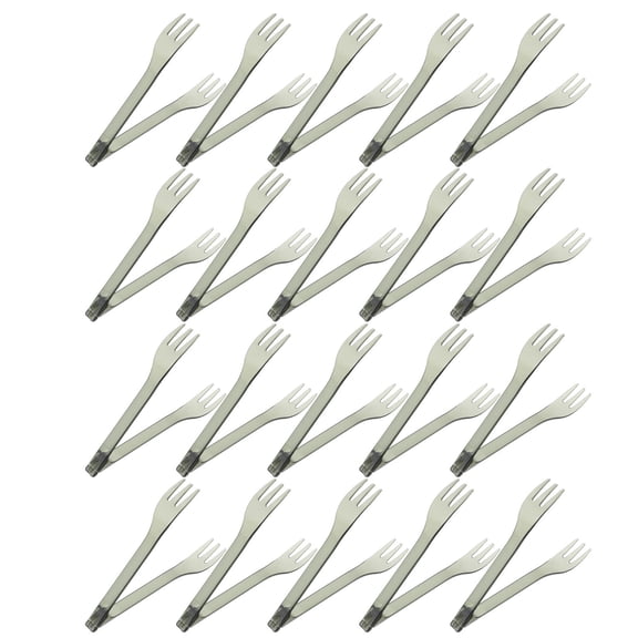 SEWCHICS 40-Piece Green Plastic Fork Set for Serving Desserts, Salads, Appetizers, Fruit, and Ice Cream Parties