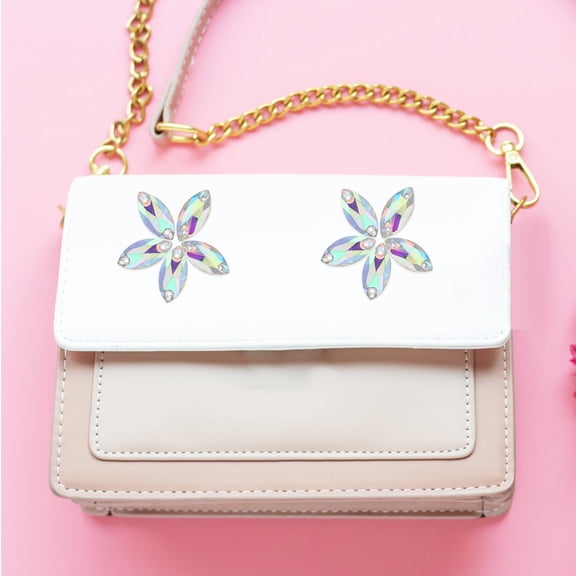 SEWCHICS 48Pcs Silver Flatback Rhinestone Gems Sew on Crystals for Wedding and Craft Projects