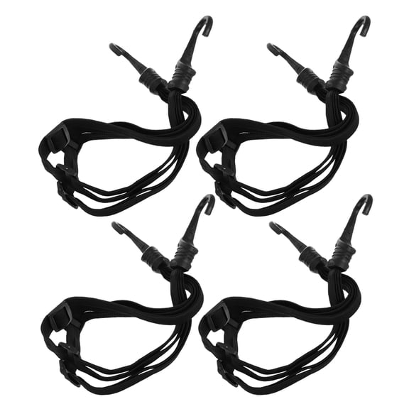 SEWCHICS 4-Pack Adjustable Elastic Motorcycle Rubber Straps for Secure Luggage Tie Down and Cargo Fastening