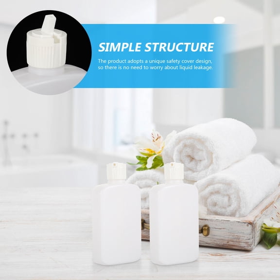 SEWCHICS 4Pcs Blessing Water Bottles White Plastic Flask for Believers with Prevent Liquid Leakage