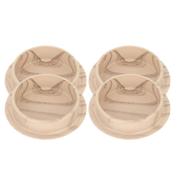 SEWCHICS 4Pcs Furniture Cups Plastic Hardwood Floor Protectors Easy Install Furniture Leg Covers Beige