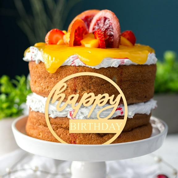 SEWCHICS 4pcs Birthday Cake Toppers Assorted Colors Acrylic Reusable Decorations for All Ages Party Celebrations