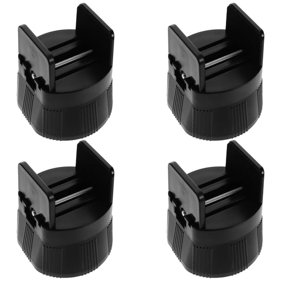 SEWCHICS 4Pcs Heavy Duty Plastic Feet Furniture Risers Black Non Skid Floor Protectors