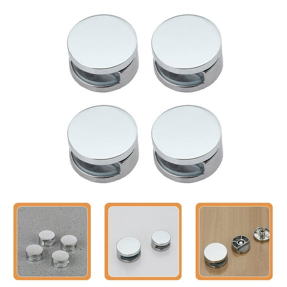 SEWCHICS Heavy Duty Zinc Alloy Mirror Brackets for Frameless Mirrors, 4 Pieces, and Easy to Install