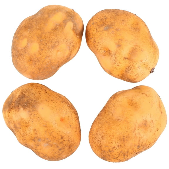 SEWCHICS 4-Piece Realistic Potato Photo Props Set Faux Vegetable Models for Home, Shop, and Event Decoration