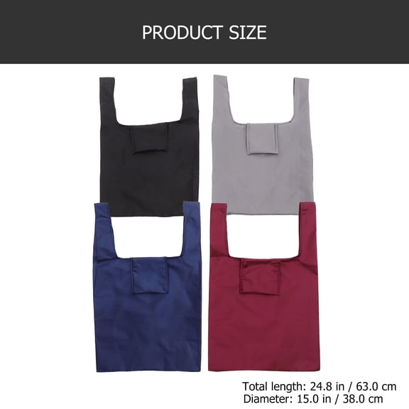 SEWCHICS Foldable Waterproof Shopping Tote Assorted Color for Long Use 4Pcs