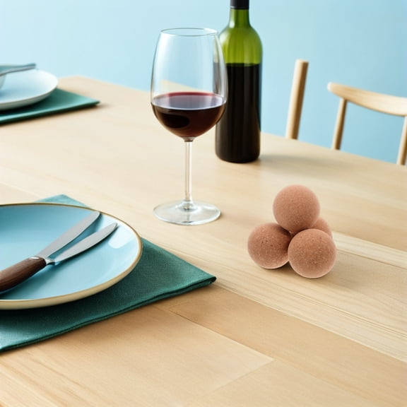 SEWCHICS Cork Bottle Stoppers Khaki Soft Wood for Decor Natural Material 4Pcs