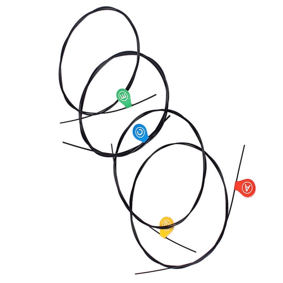 SEWCHICS 4Pcs Ukulele Nylon Strings Black C Tuning Material Clear Sound for Beginners and