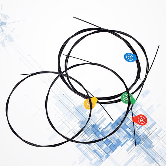 SEWCHICS 4Pcs Black Nylon Ukulele Strings C Tuning for Ukulele Increased Brightness and Volume