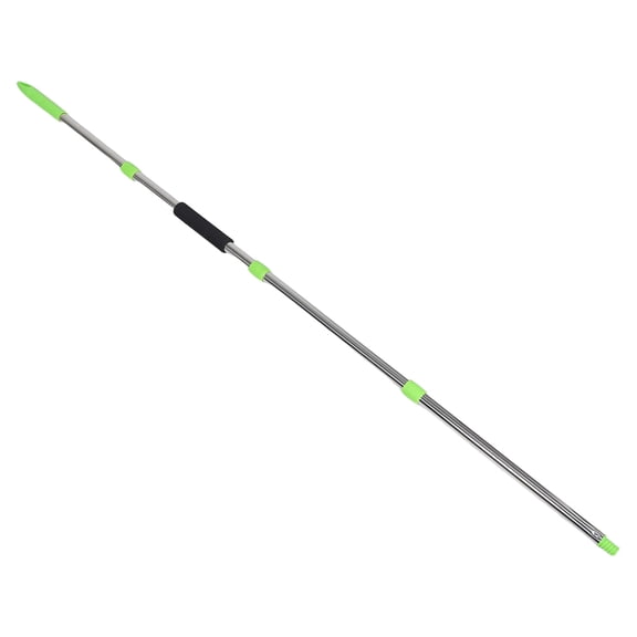SEWCHICS 4-Piece Universal Mop Handle Replacement Set with Green Stainless Steel Rod and Ergonomic Comfortable Grip