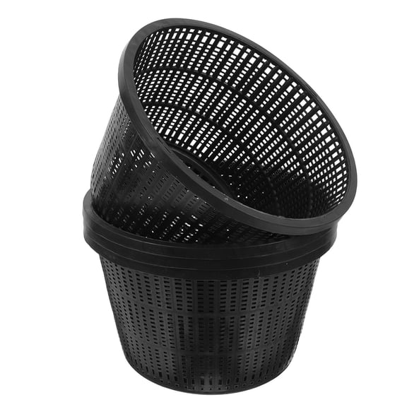 SEWCHICS 4-Pack Large Black Plastic Mesh Containers for Hydroponic Gardening, and Easy to Clean