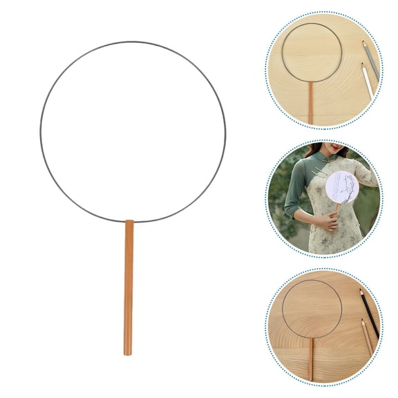 SEWCHICS 4-Piece Multi-Color Round Fan Frame Set for Creative Projects, Materials for Home Use