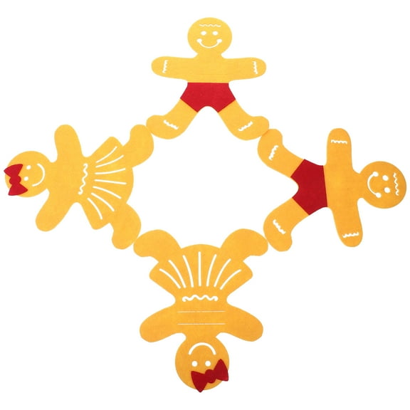 SEWCHICS 4pcs Yellow Fabric Silverware Holders Party Dining Table Decoration for Home and Event Use