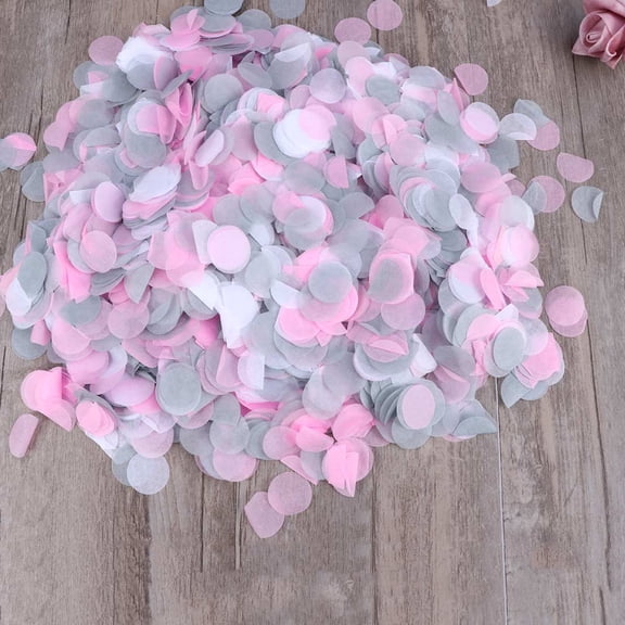 SEWCHICS 5000pcs Wedding Confetti Party Decorations White Grey for Tables, Baskets, Balloons and More