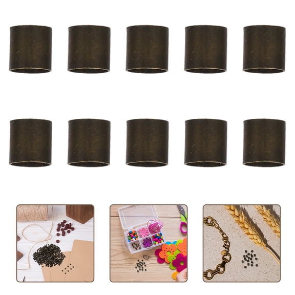 SEWCHICS 500Pcs Durable Copper Crimp Tubes with Bronze Finish for Jewelry Making Secure Cord Hold