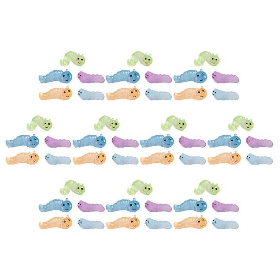 SEWCHICS 50 Pieces Assorted Color Resin Mini Figurines for Garden Decoration Realistic Landscape Accessories