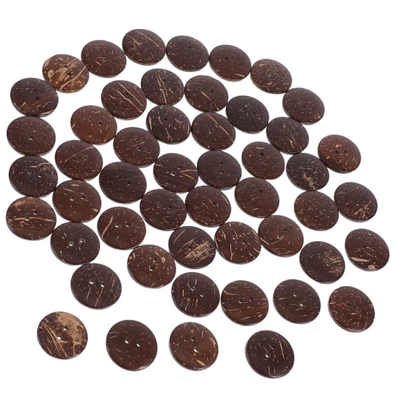 SEWCHICS 50Pcs Coconut Button For Craft Coffee Decorative Buttons For Home Decor Projects