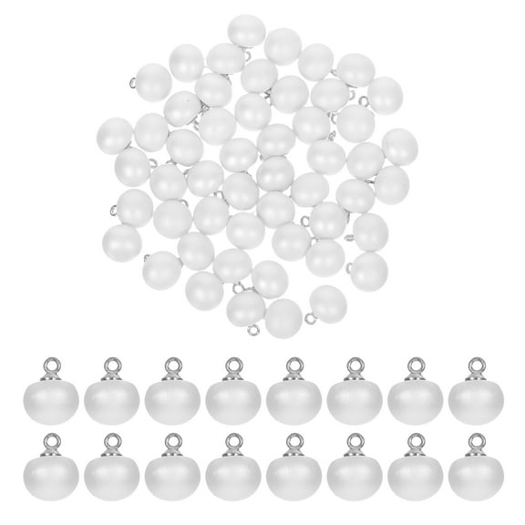 SEWCHICS 50 Pieces White Half Round Decorative Plastic Buttons for Sewing and Craft Projects, and Stylish