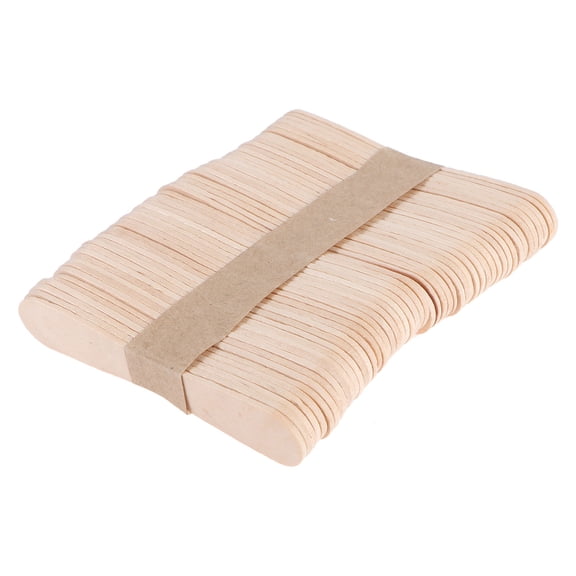 SEWCHICS 50Pcs Wood Ice Cream Dessert Spoons Smooth Strong Natural Wood