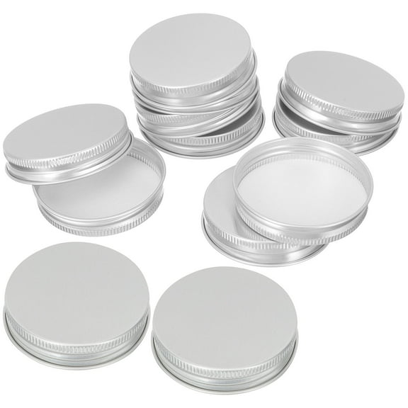 50Pcs 53MM Aluminum Screw Caps for Wide Mouth Jars, Leak-Proof Sealing Lids for Glass Bottles, Juice Cups, Storage Containers