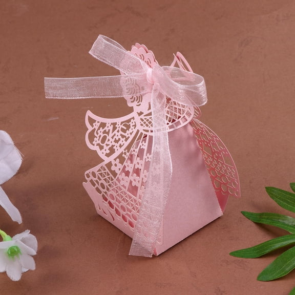 SEWCHICS 50Pcs Pink Wedding Party Favor Boxes for Guests and Baby Shower