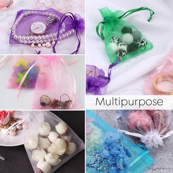 SEWCHICS Candy Bags Organza Bags Green Drawstring Closure Special Events 50 .1*5.1*1.2in