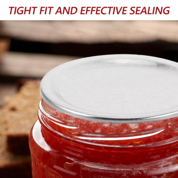 SEWCHICS 50Pcs Tinplate Mason Jar Lids Split Design Metal Covers for Wide Mouth Bottles