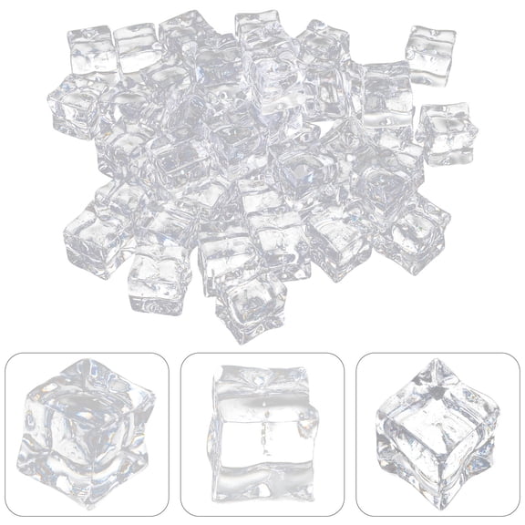 SEWCHICS 50Pcs Ice Cube Decor Transparent for Wedding Decorations and Party Decor Photographers