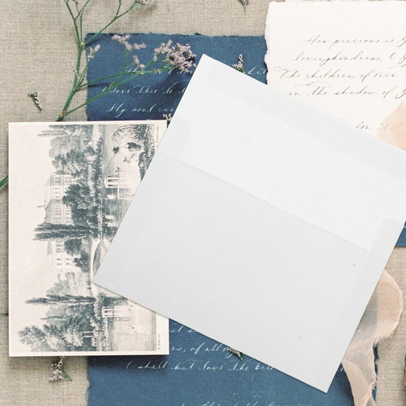 SEWCHICS 50Pcs White Mailing Envelopes Self Seal Blank Invitations and Letters