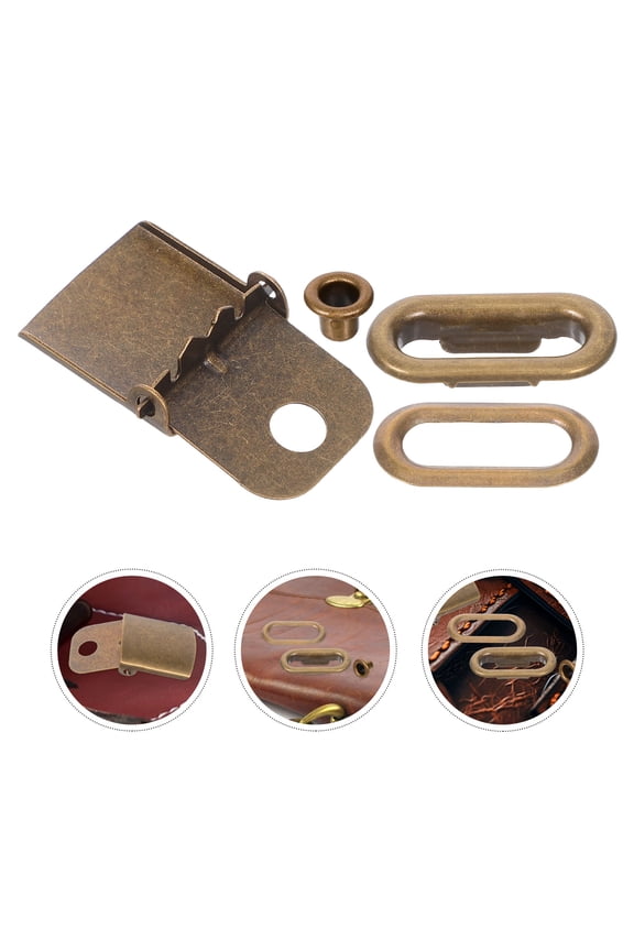 50Sets Metal Hat Buckle with Eyelets Adjustable Coffee Iron Buckle for Baseball Caps Backpack Straps DIY