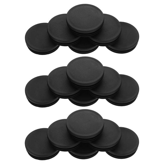 SEWCHICS 50Pcs Black Plastic Furniture Leg Caps Tube Stoppers Chair Foot Covers for Stability