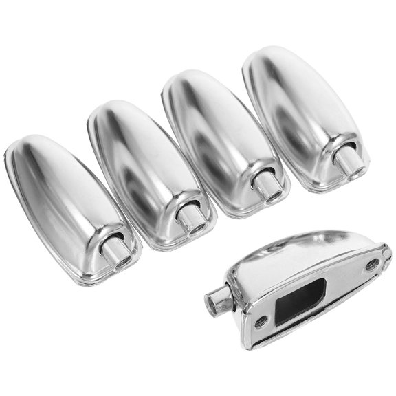 SEWCHICS 5Pack Silver Iron Snare Drum Lugs with Electroplated Chrome Finish for Home Musical Instruments