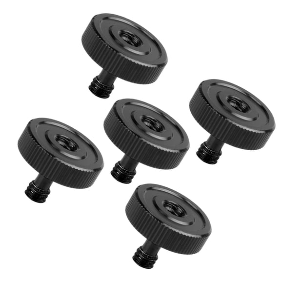 SEWCHICS 5-Pack Black Aluminum Alloy Screws Compatible with Camera Stands, Tripods, and Bracket Accessories