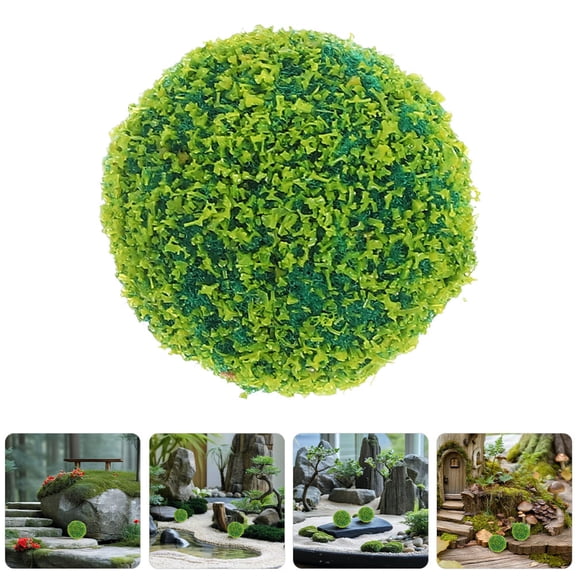 SEWCHICS Faux Topiary Ball Light Green Plastic Realistic Detail for Daily Use 5Pcs