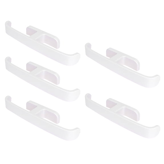 SEWCHICS 5Pcs Slippers Organizer Wall Mounted White Plastic Rack for Door Hanging and Space Saving