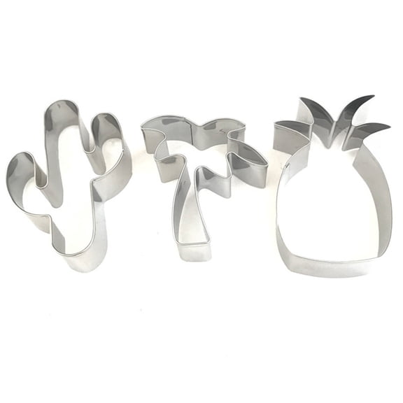 SEWCHICS 5Pcs Stainless Steel Tree Biscuit Cutters for Baking Fondant Dough and Cookie Decorating